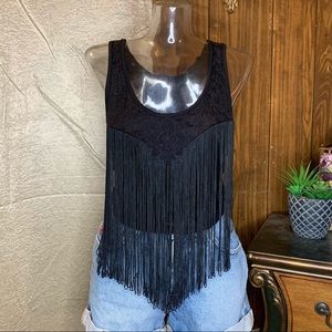 Material Girl Fringe Tank Top